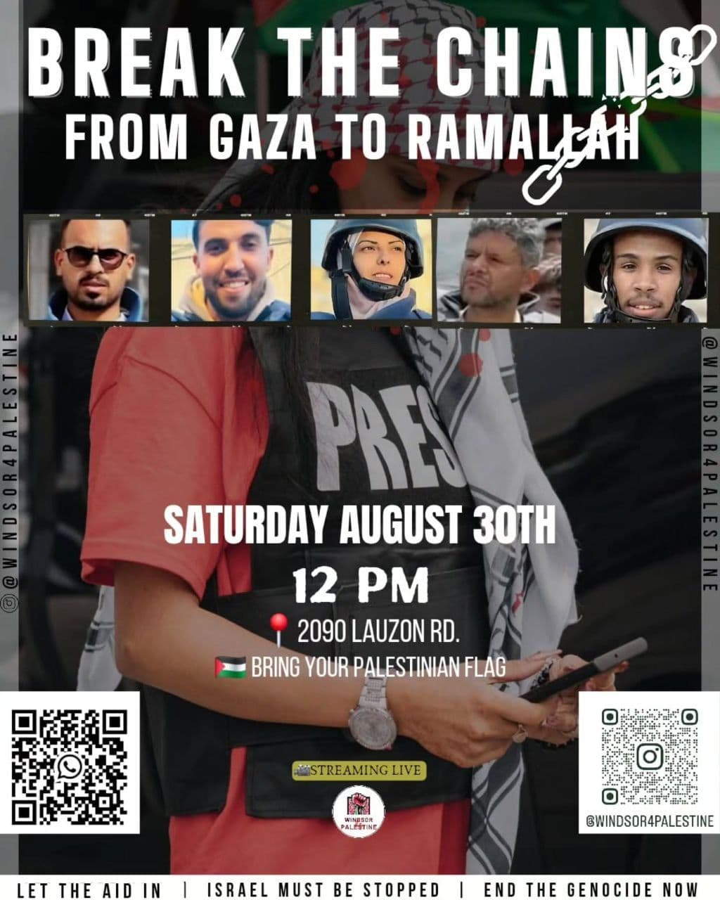BREAK THE CHAINS FROM GAZA TO RAMALLAH