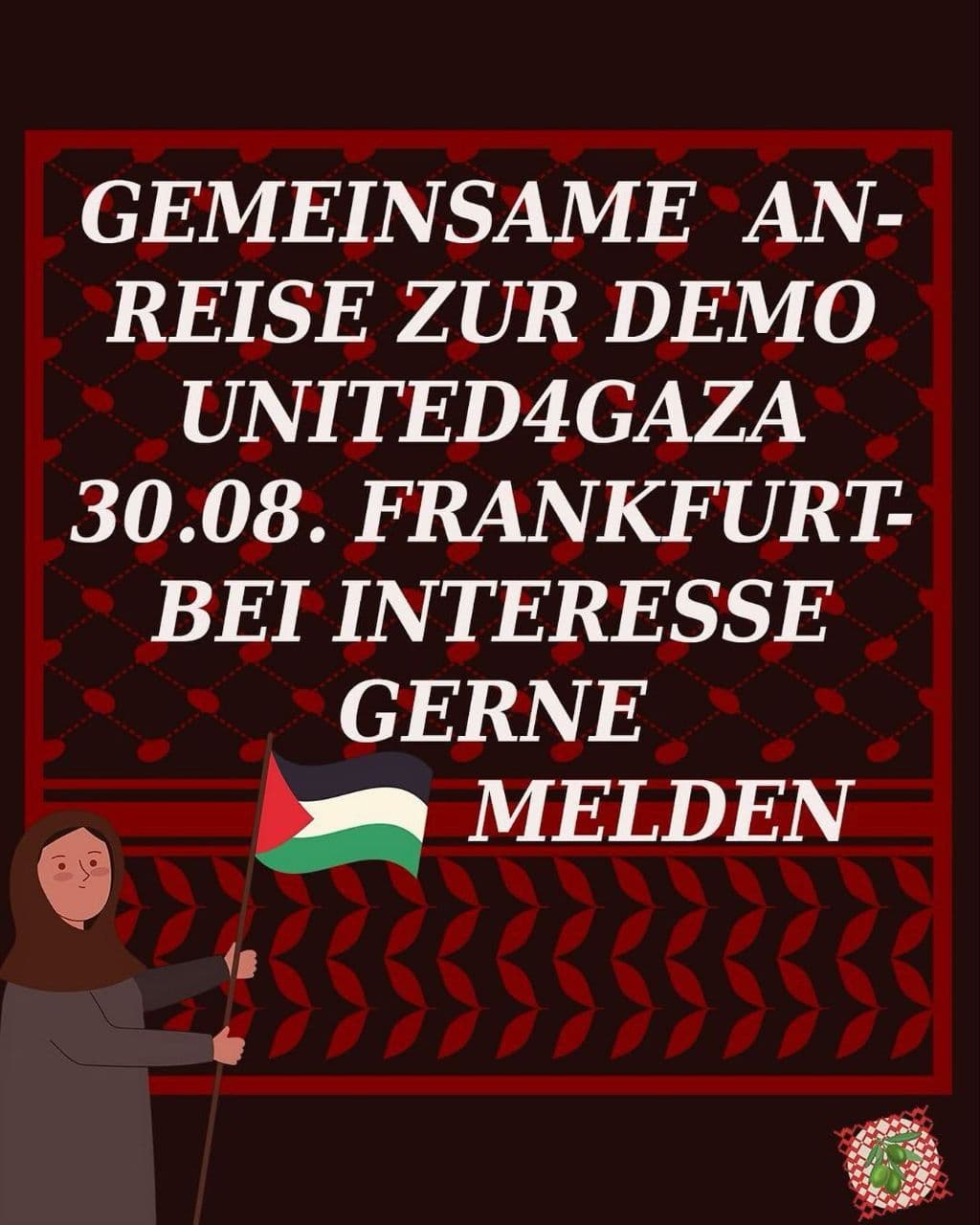 GEMEINSAME ANREISE ZUR DEMO UNITED4GAZA