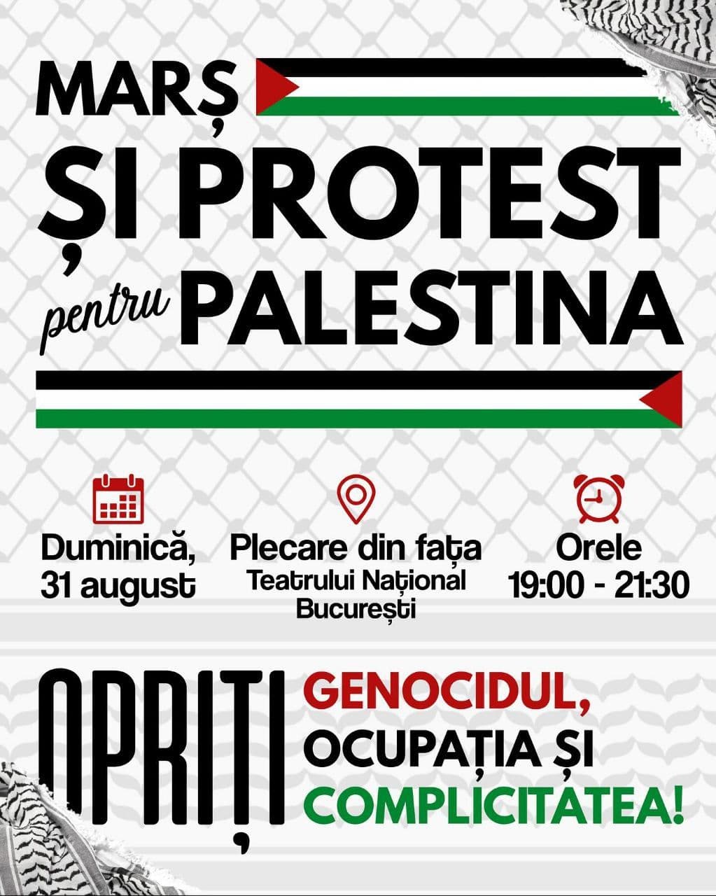 MARS SI PROTEST pentru PALESTINA