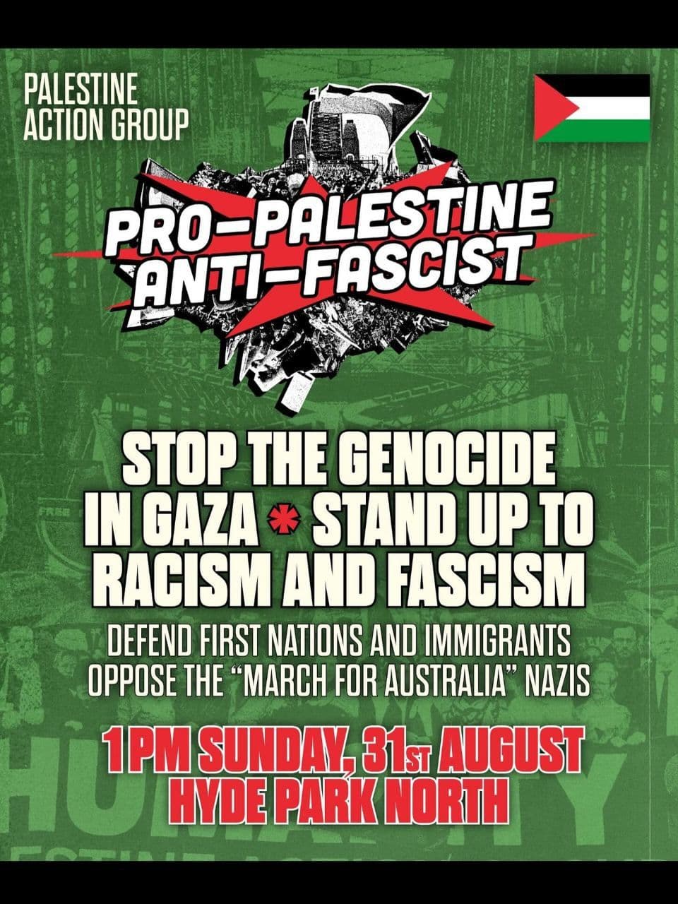 STOP THE GENOCIDE IN GAZA • STAND UP TO RACISM AND FASCISM