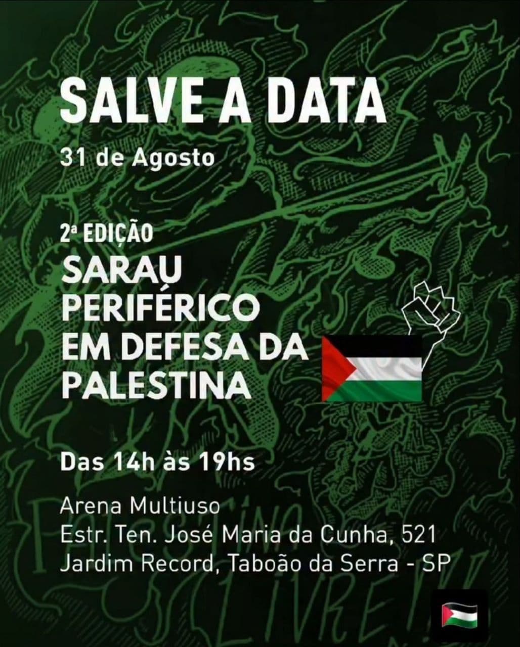 SARAU PERIFÉRICO EM DEFESA DA PALESTINA