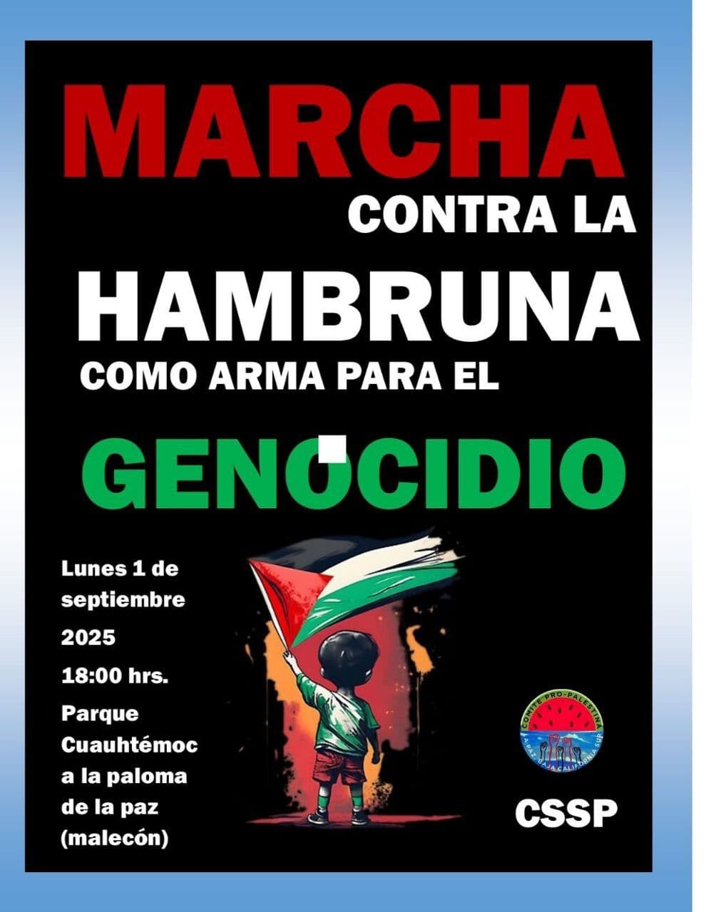 MARCHA CONTRA LA HAMBRUNA COMO ARMA PARA EL GENOCIDIO