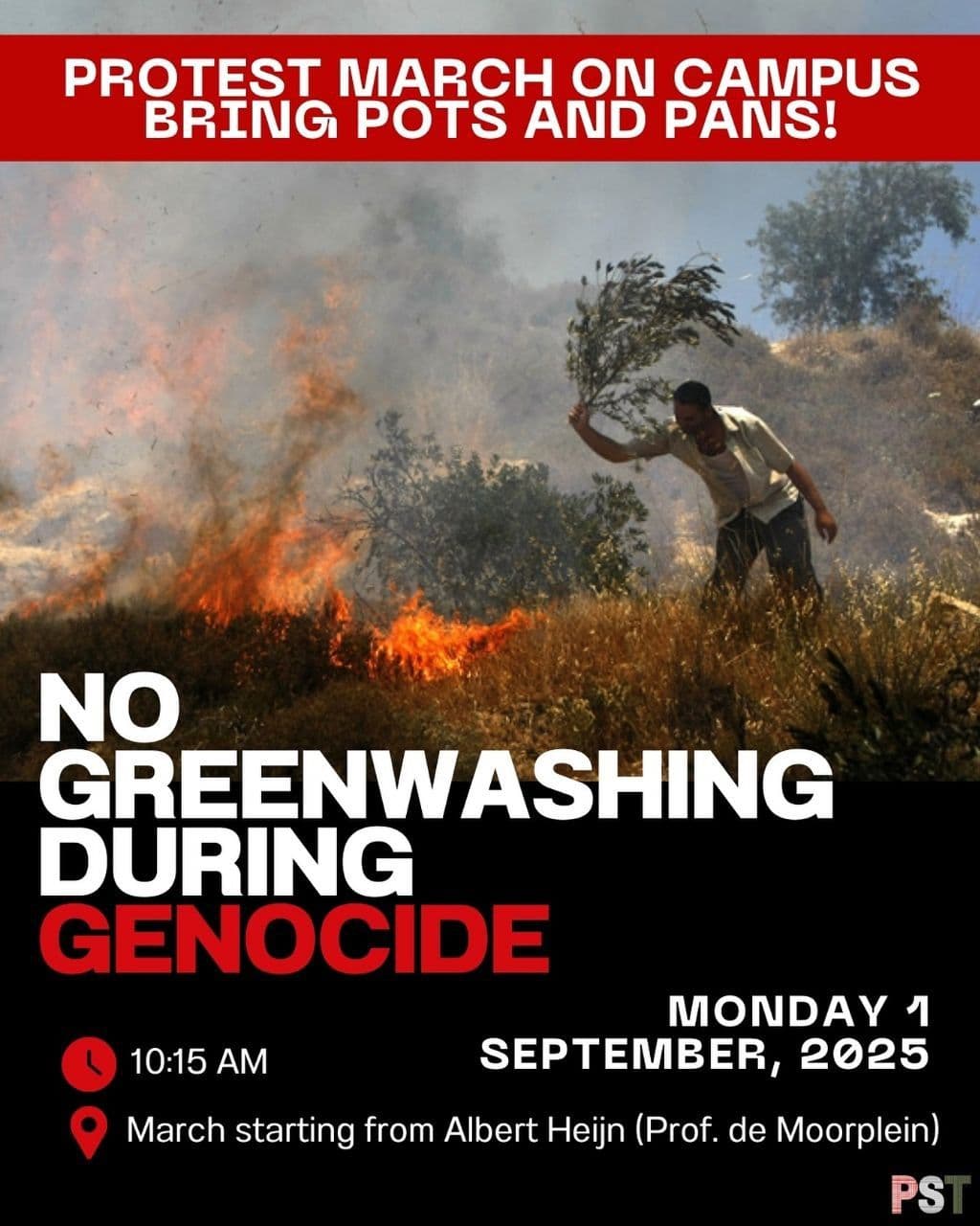 NO GREENWASHING DURING GENOCIDE