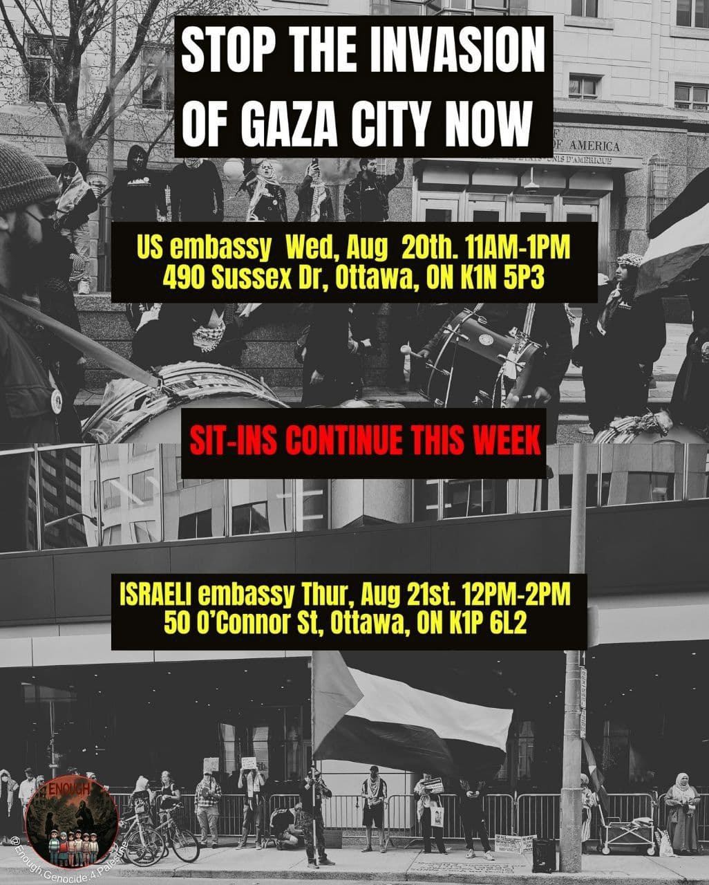STOP THE INVASION OF GAZA CITY NOW (US embassy)