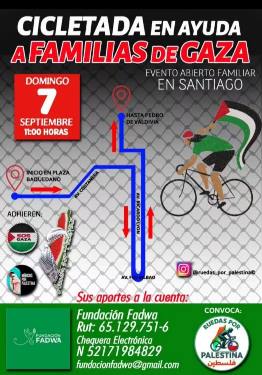 CICLETADA EN AYUDA A FAMILIAS DE GAZA