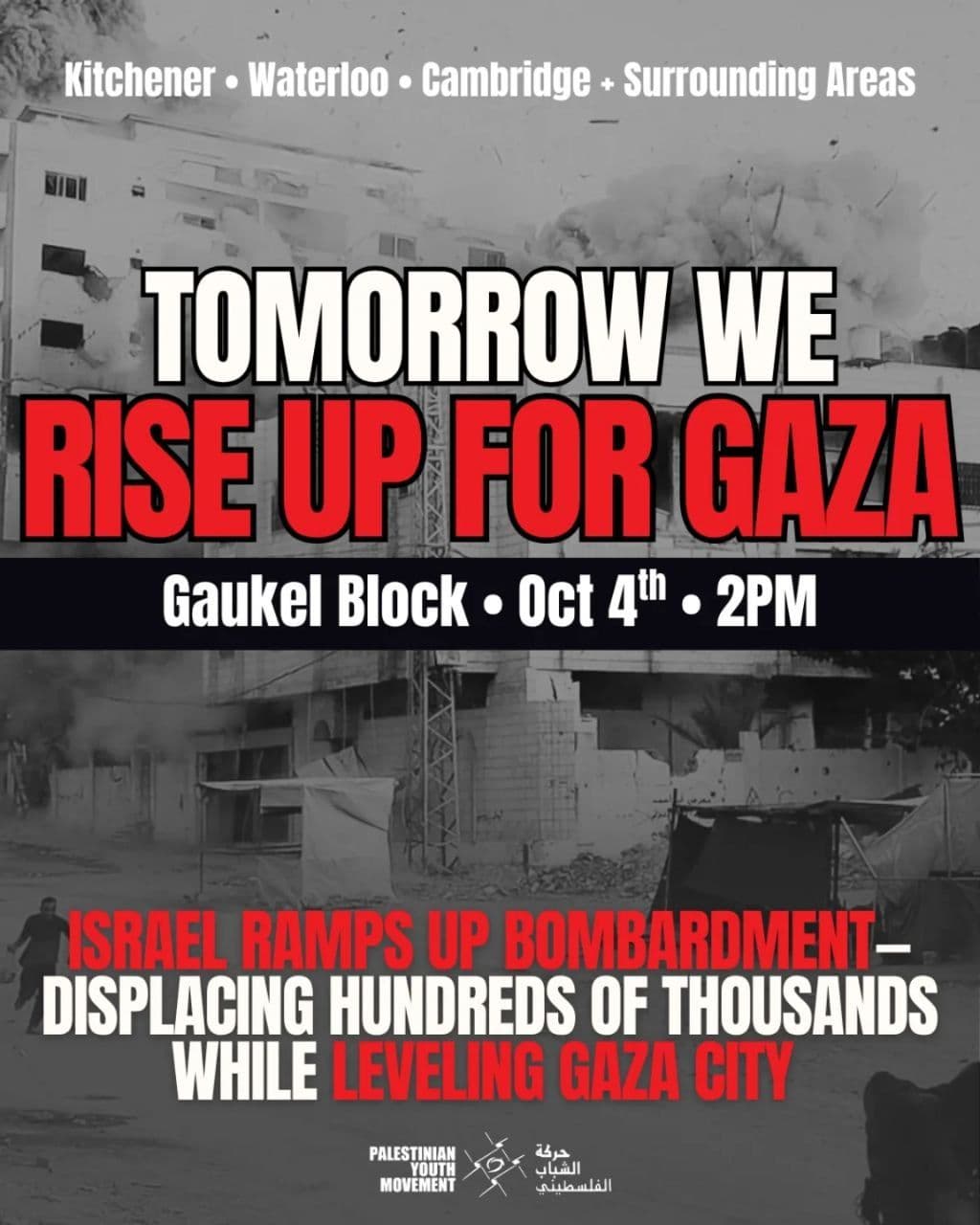 TOMORROW WE RISE UP FOR GAZA