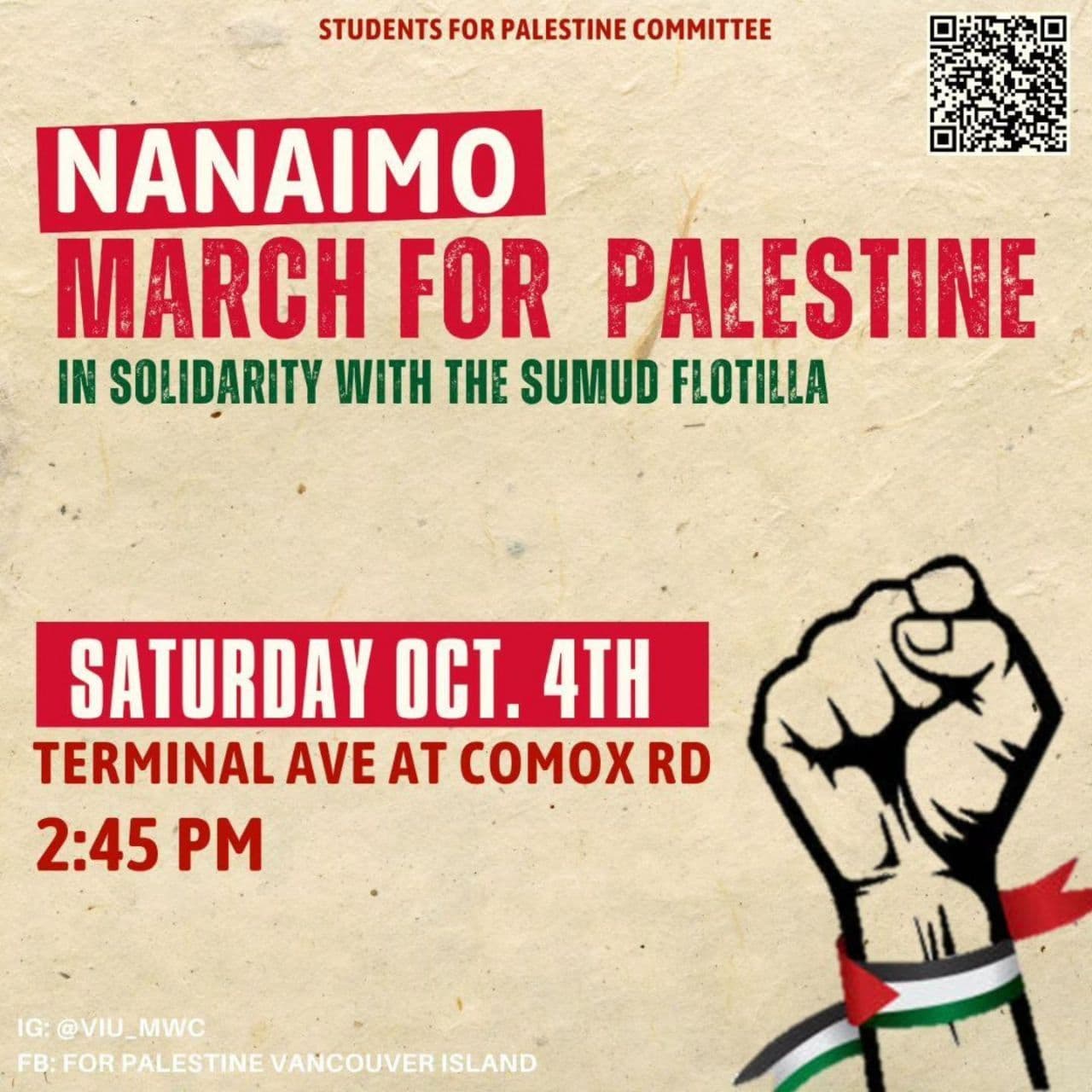 NANAIMO MARCH FOR PALESTINE