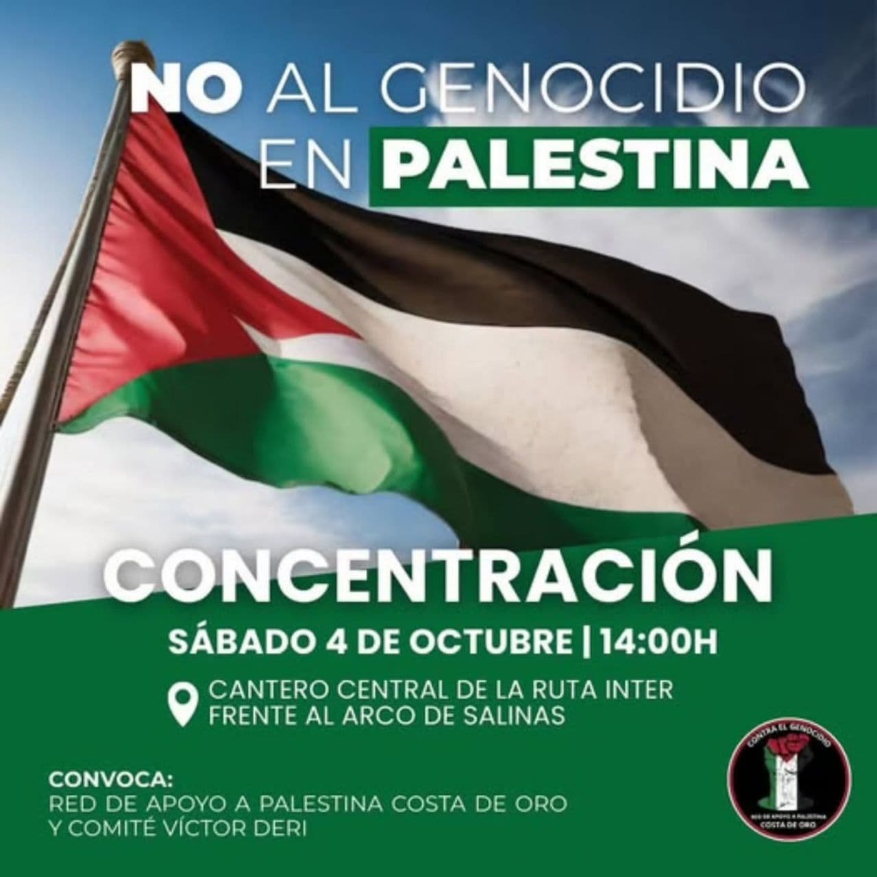NO AL GENOCIDIO EN PALESTINA