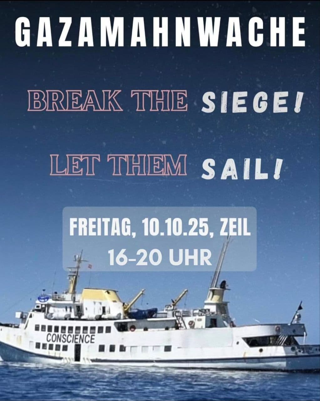 GAZAMAHNWACHE BREAK THE SIEGE! LET THEM SAIL!