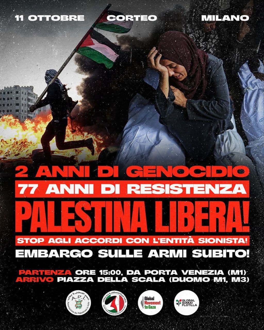2 ANNI DI GENOCIDIO 77 ANNI DI RESISTENZA PALESTINA LIBERA!