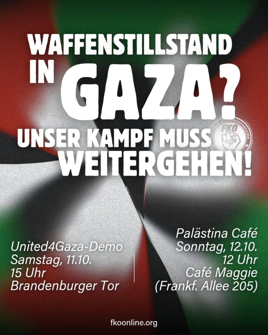 Waffenstillstand in Gaza? / United4Gaza-Demo