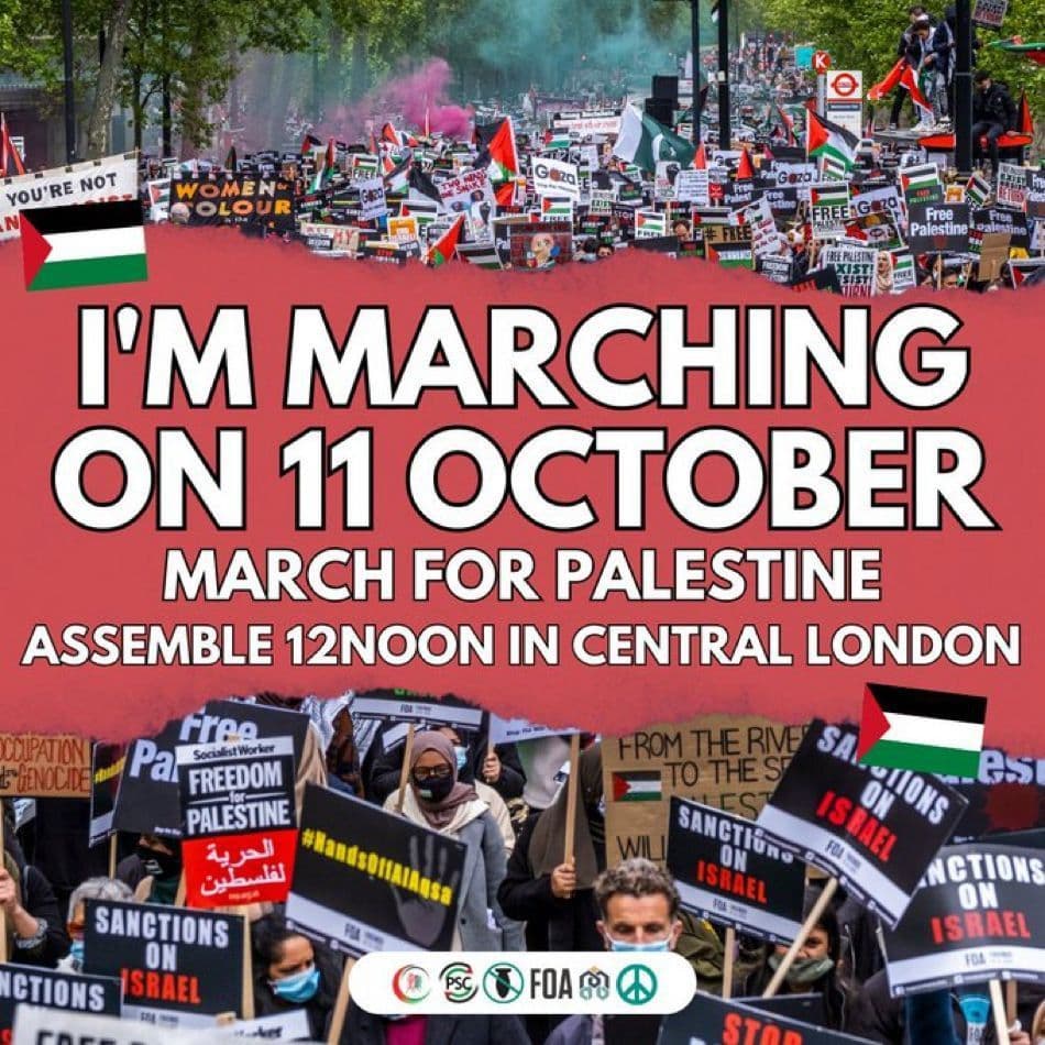 I'M MARCHING ON 11 OCTOBER