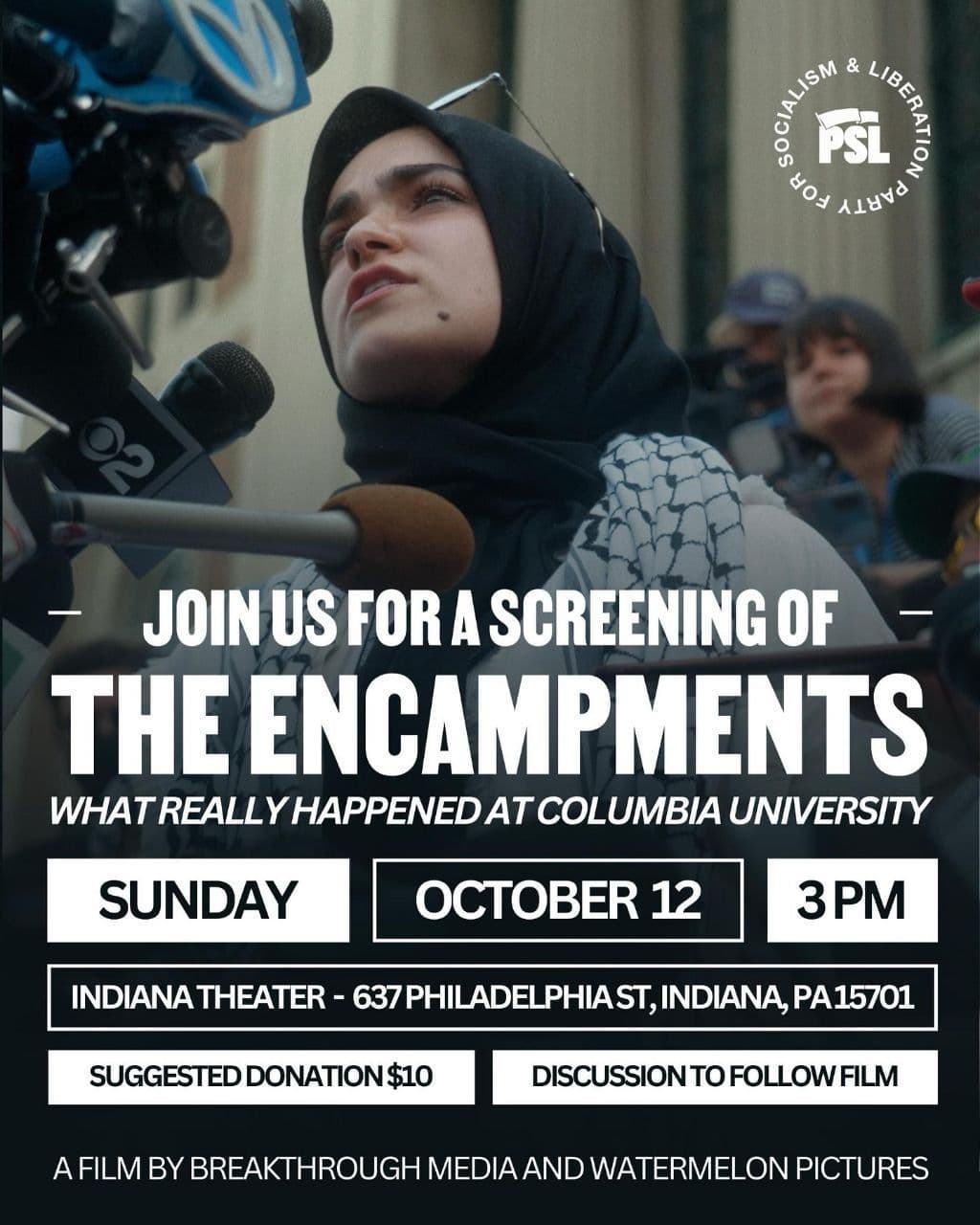 JOIN US FOR A SCREENING OF THE ENCAMPMENTS