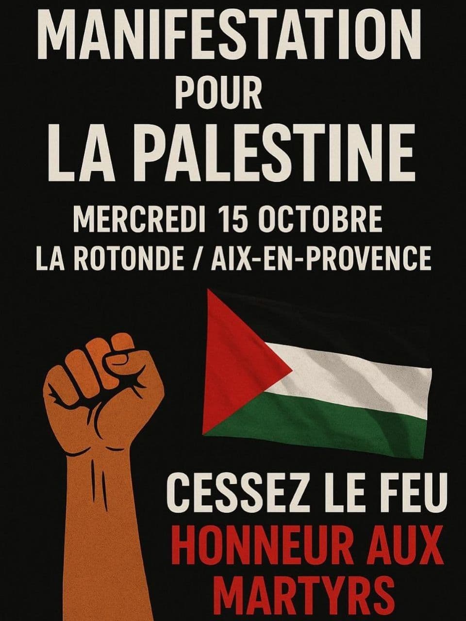 MANIFESTATION POUR LA PALESTINE