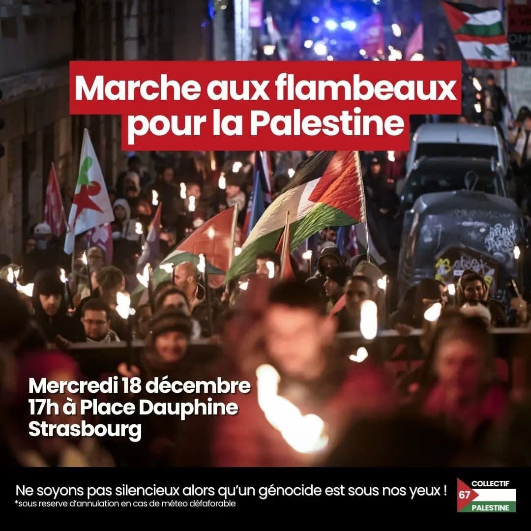 Marche aux flambeaux pour la Palestine