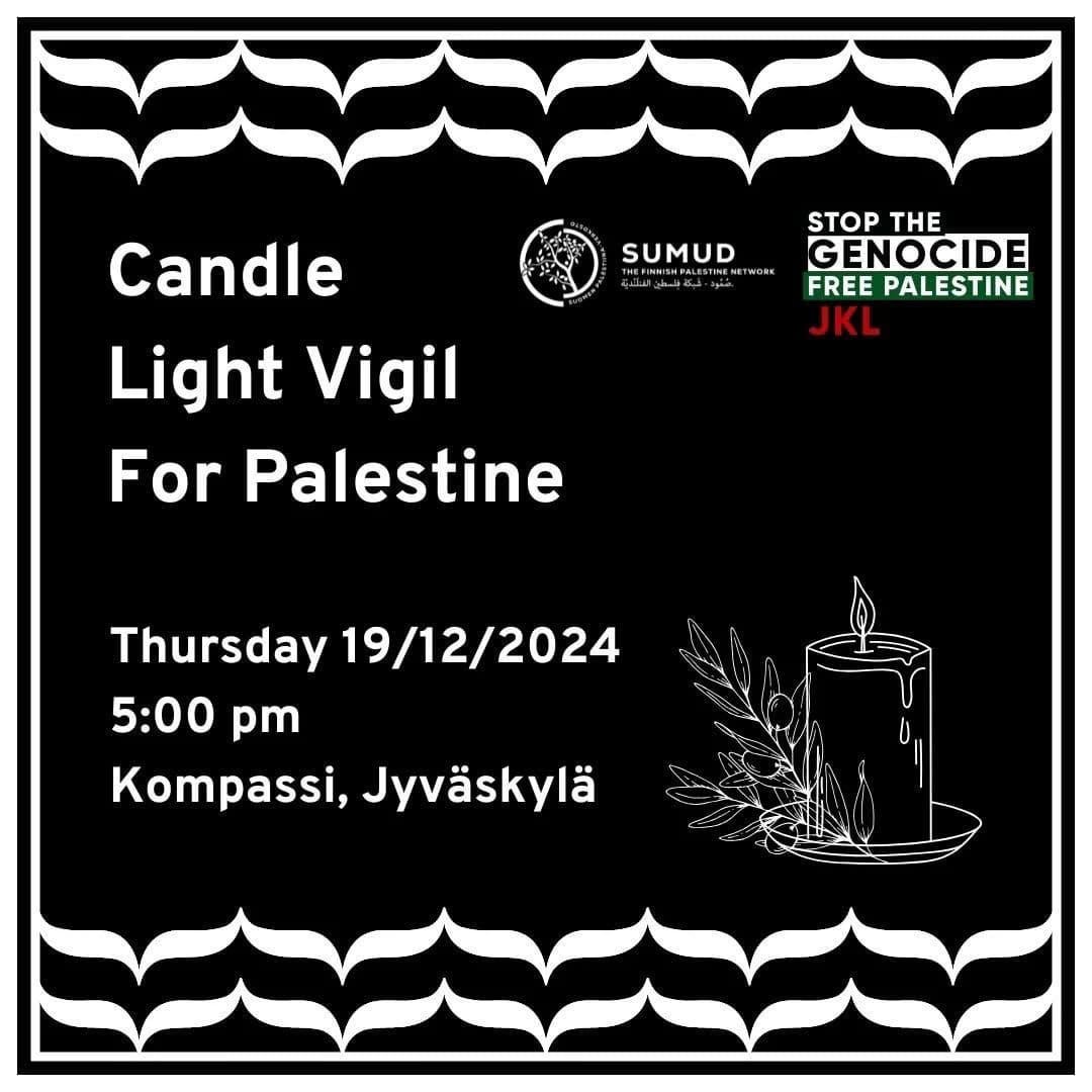 Candle Light Vigil For Palestine