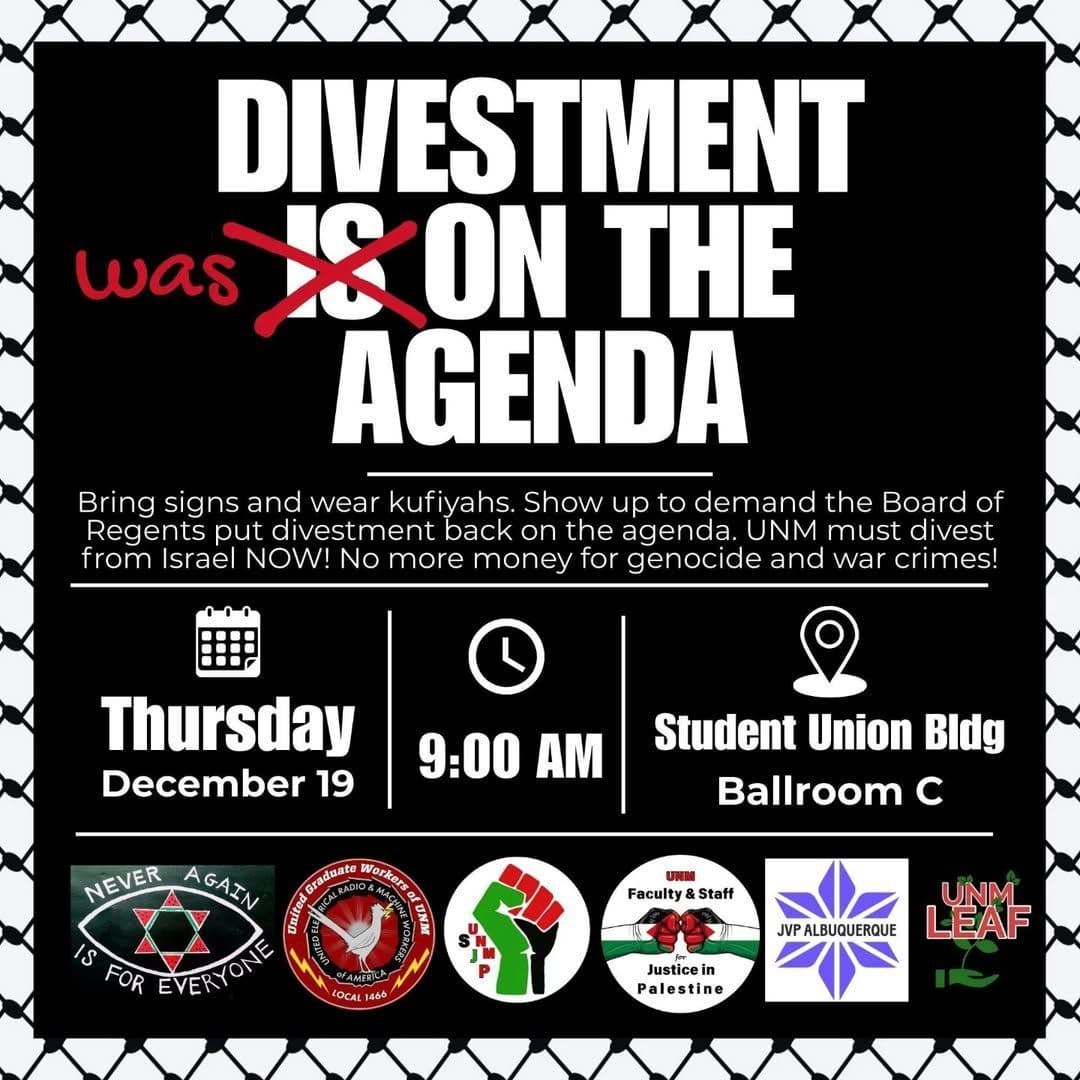 DIVESTMENT WAS ON THE AGENDA