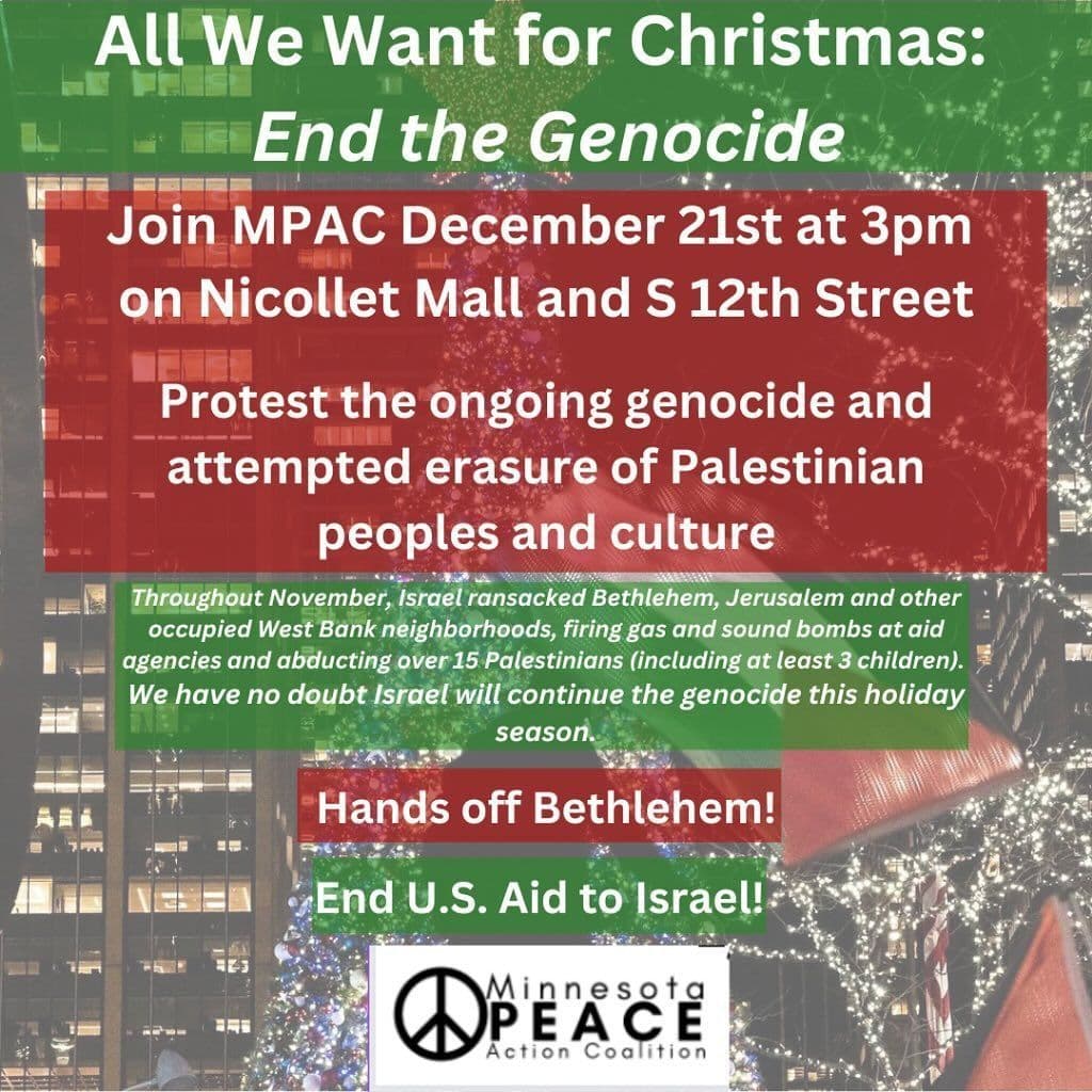 All We Want for Christmas: End the Genocide