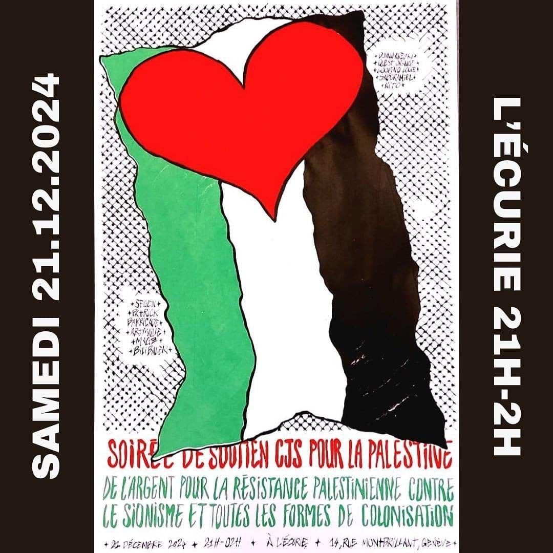 SOiREE DE SOUTIEN GJS POUR LA PALESTINE