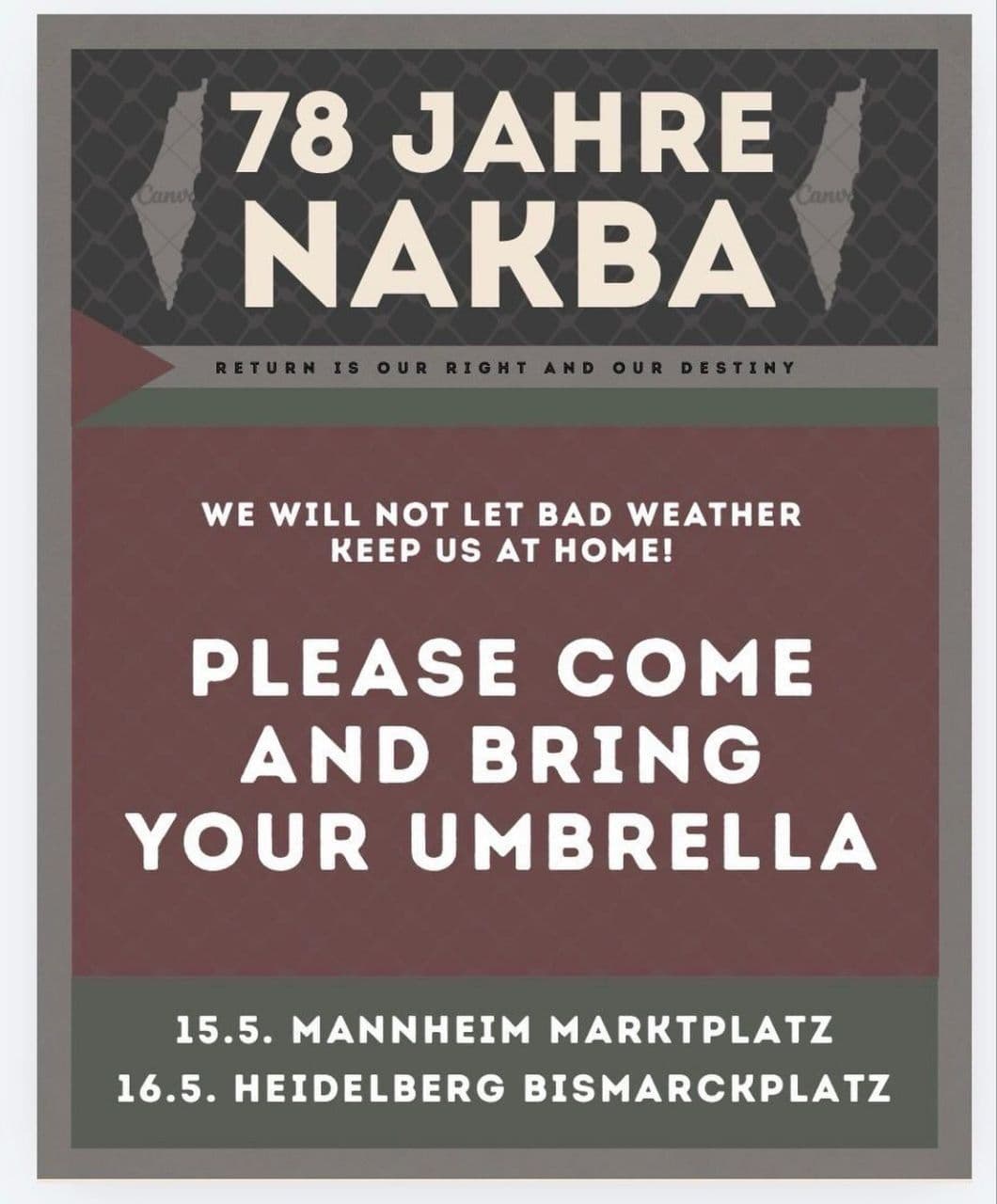 PLEASE COME AND BRING YOUR UMBRELLA (Heidelberg)