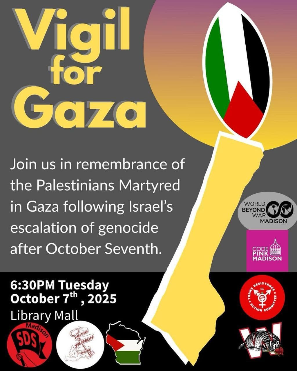 vigil for Gaza