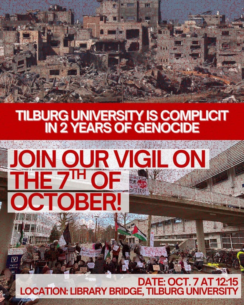 TILBURG UNIVERSITY IS COMPLICIT IN 2 YEARS OF GENOCIDE
