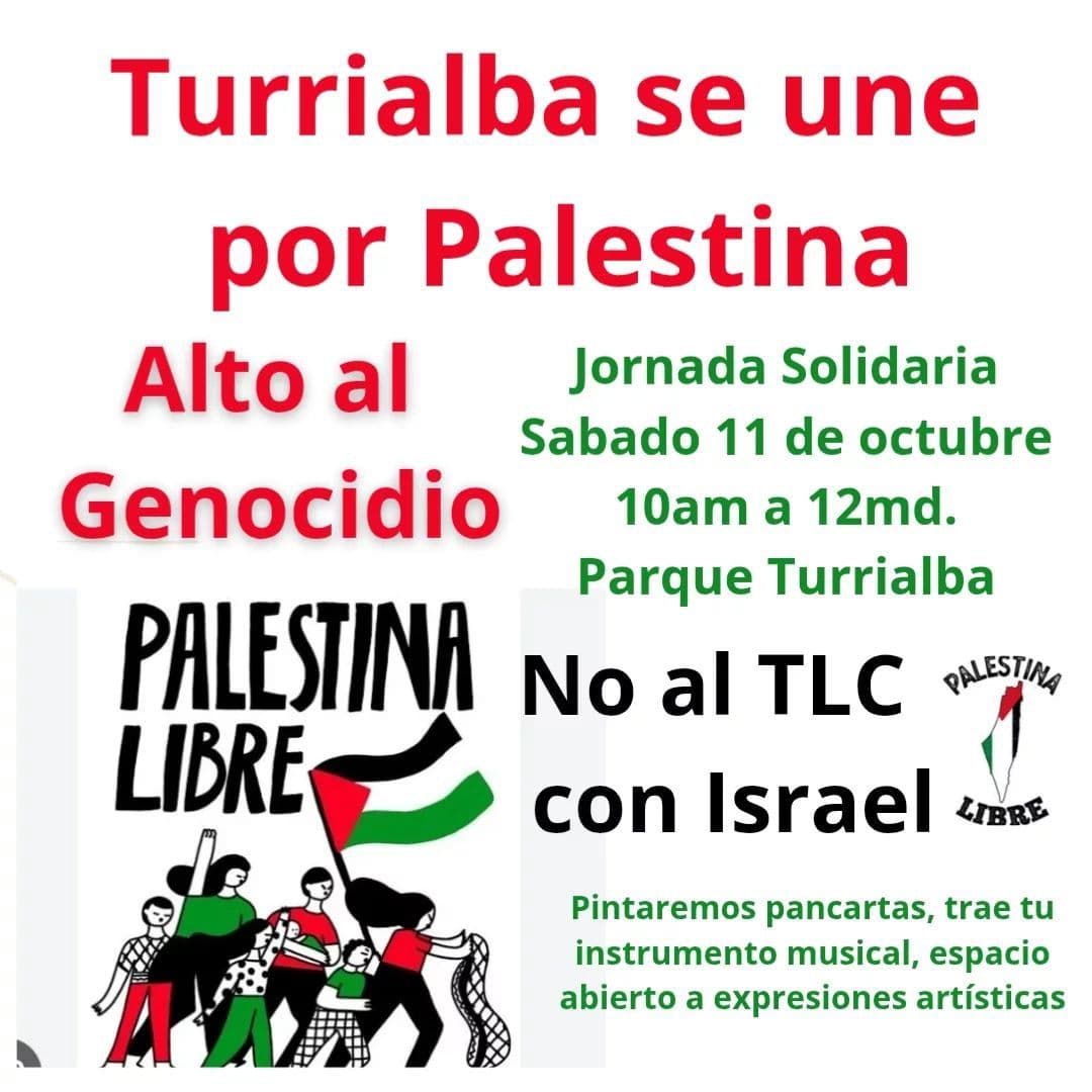 Turrialba se une por Palestina