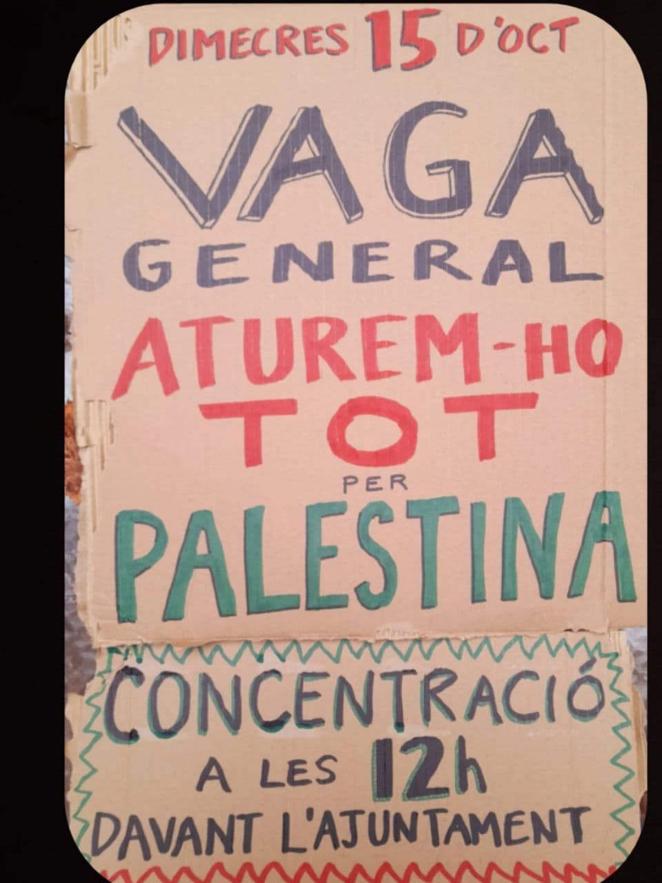 VAGA GENERAL ATUREM-HO TOT PER PALESTINA