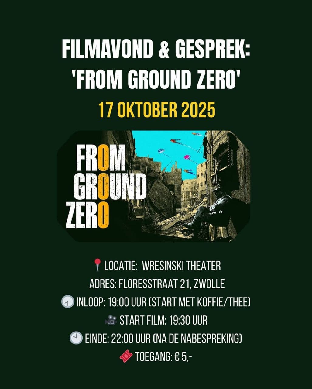 FILMAVOND & GESPREK: 'FROM GROUND ZERO'