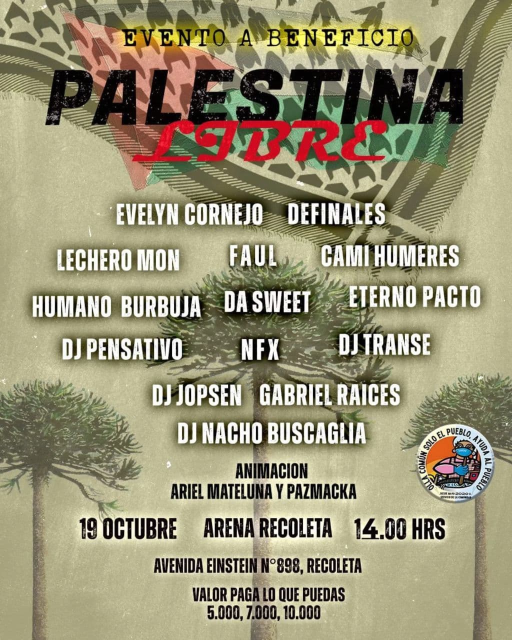 Evento a beneficio PALESTINA Libre