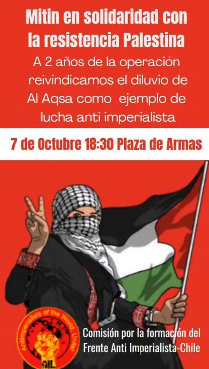 Mitin en solidaridad con la resistencia Palestina