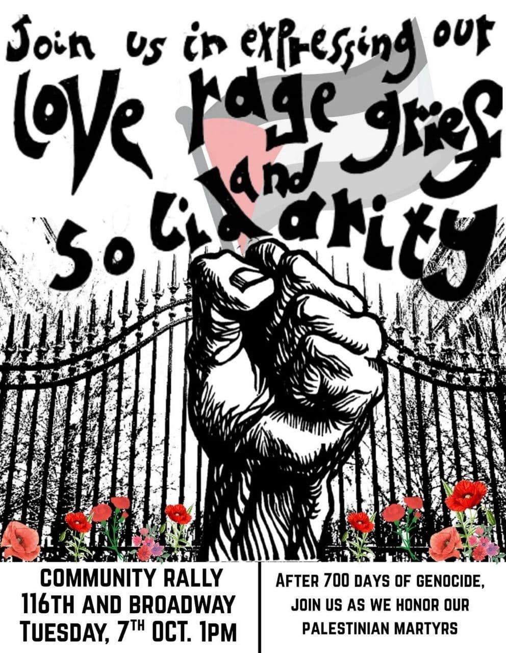Join us in expressing our love rage grief and solidarity