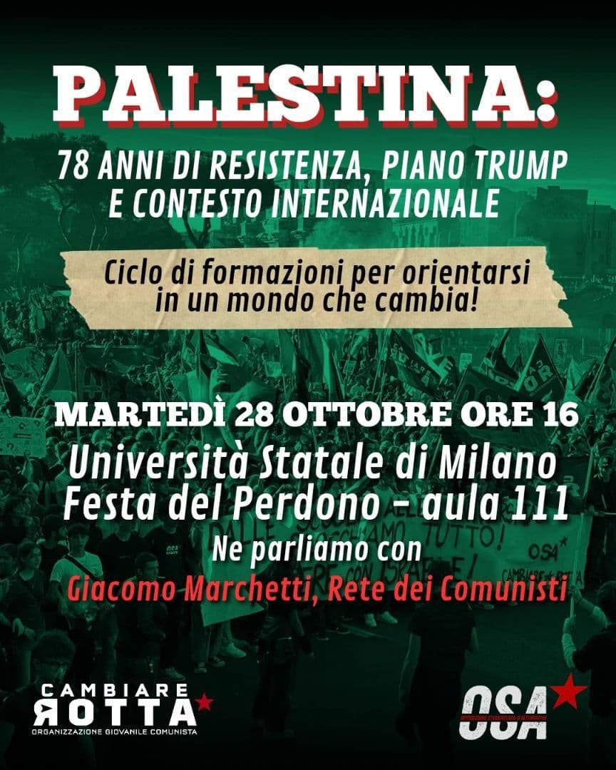 78 ANNI DI RESISTENZA, PIANO TRUMP E CONTESTO INTERNAZIONALE