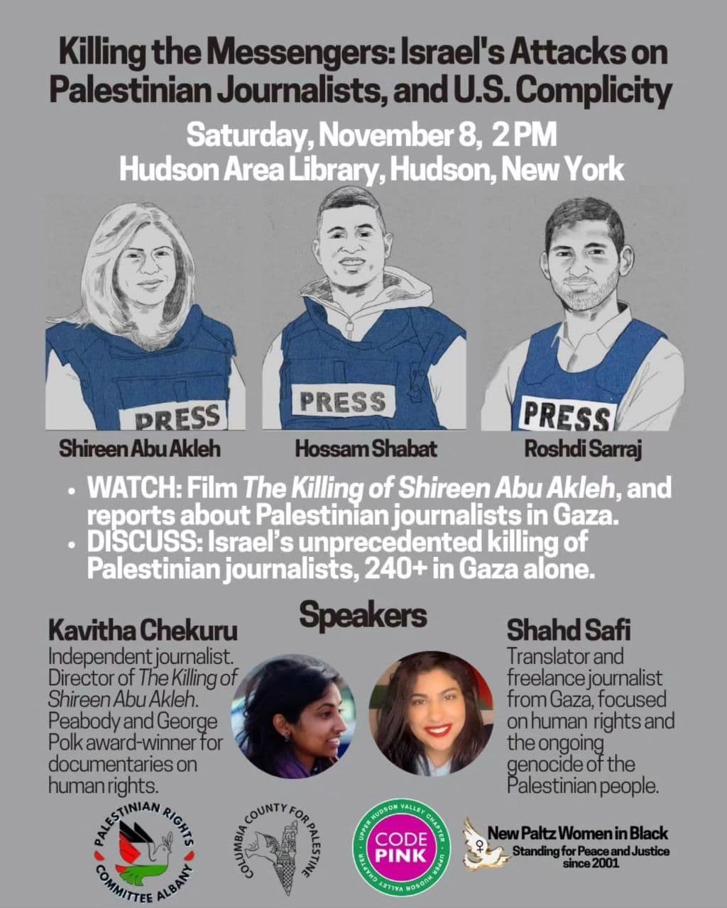 Killing the Messengers: Israel's Attacks on Palestinian Journalists, and U.S. Complicity