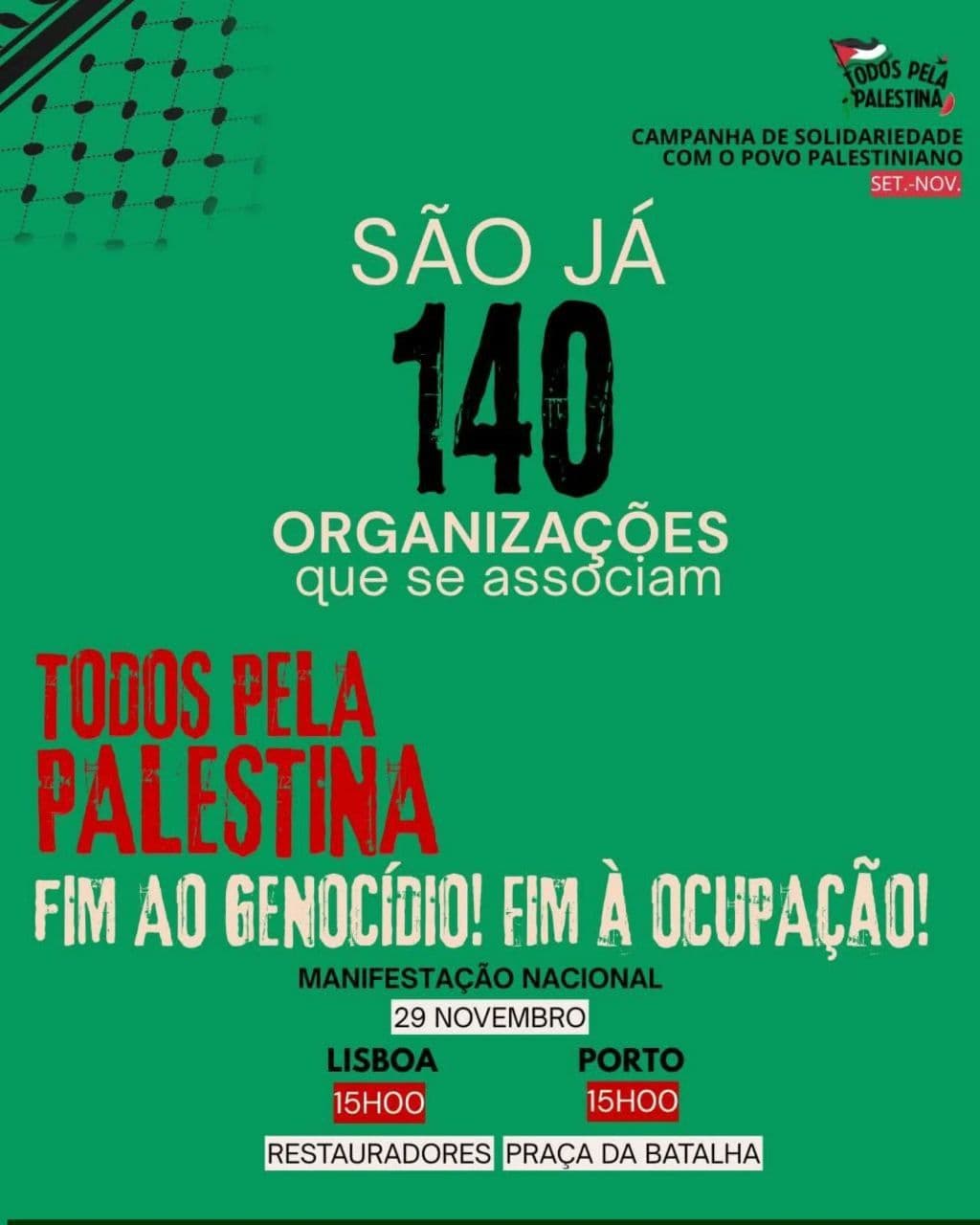 SÃO JÁ 140 ORGANIZAÇÕES que se associam / Setubal