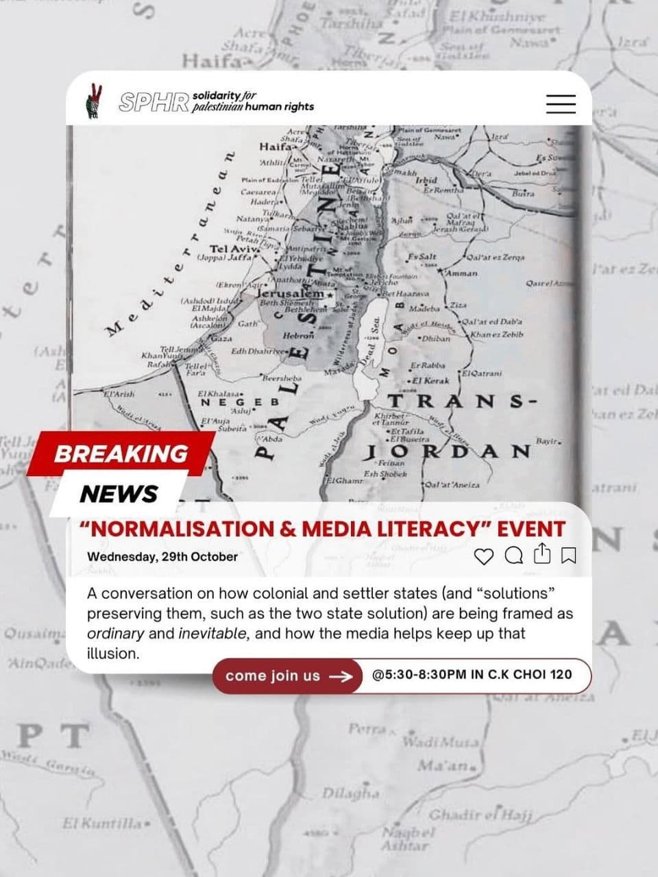 "NORMALISATION & MEDIA LITERACY" EVENT