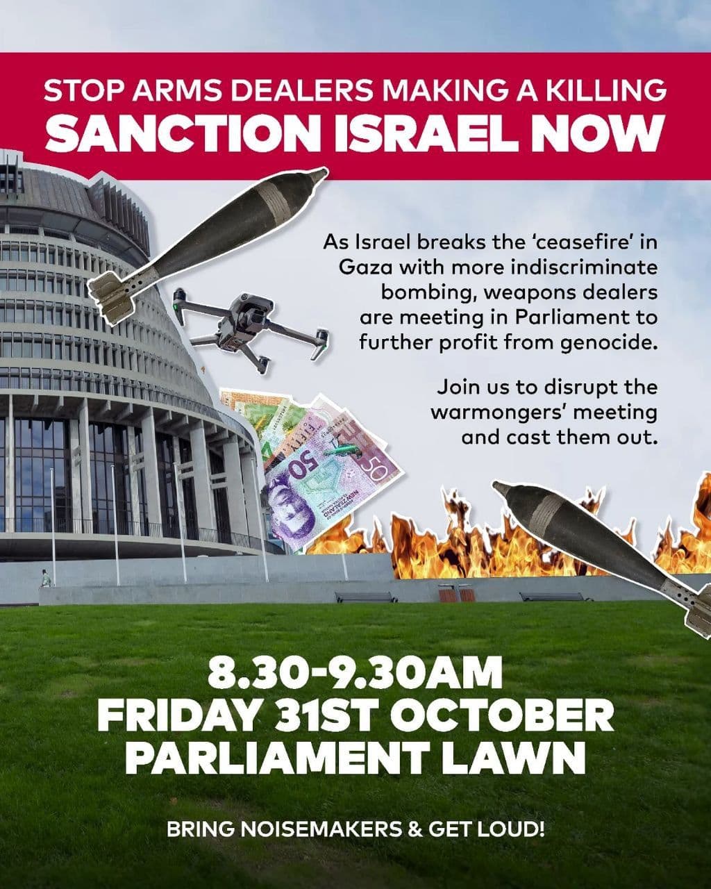 STOP ARMS DEALERS MAKING A KILLING SANCTION ISRAEL NOW