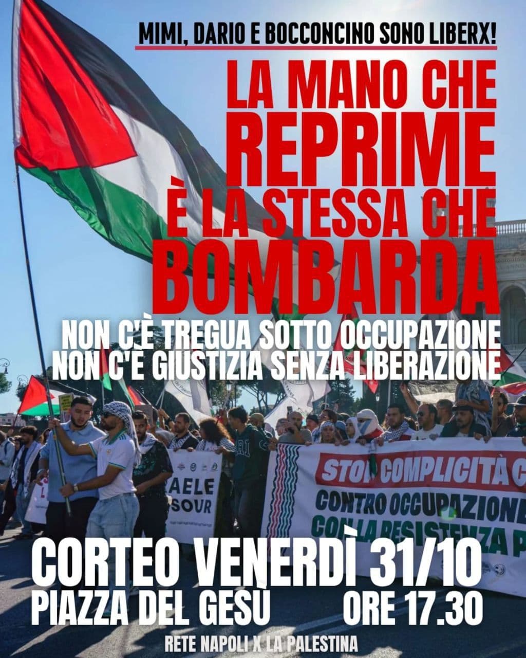 LA MANO CHE REPRIME È LA STESSA CHE BOMBARDA