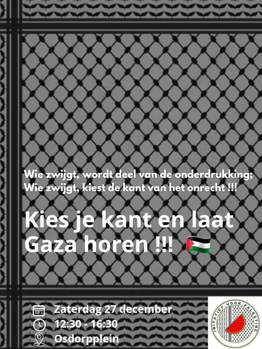Kies je kant en laat Gaza horen !!!