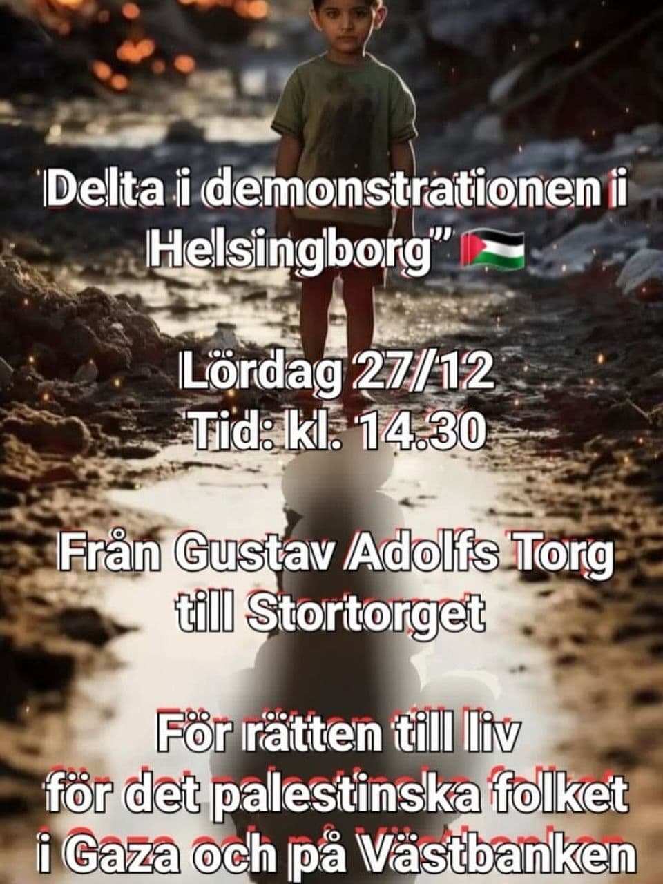 Delta i demonstrationen i Helsingborg