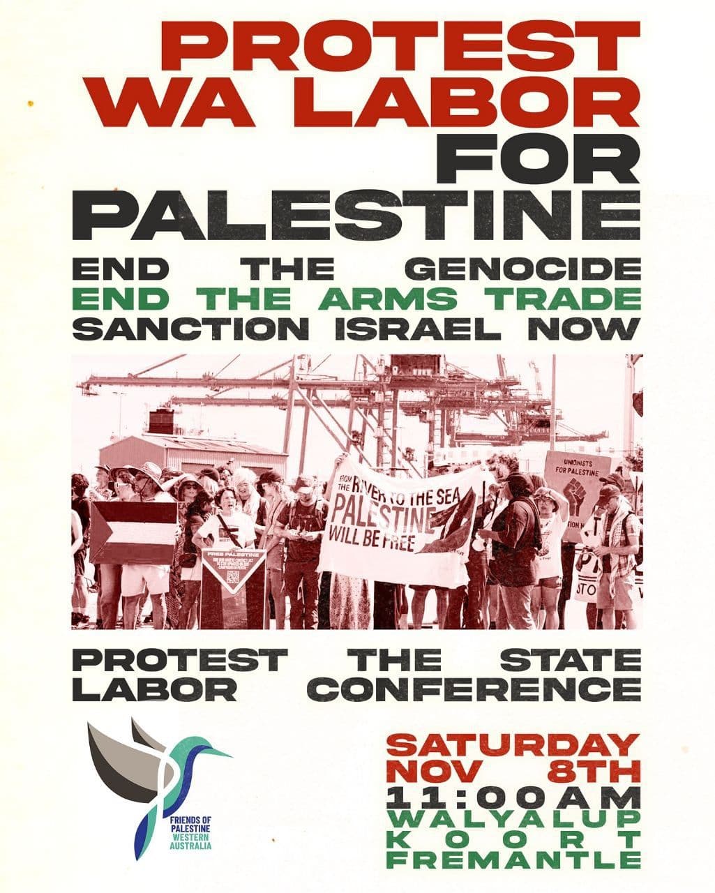 PROTEST WA LABOR FOR PALESTINE