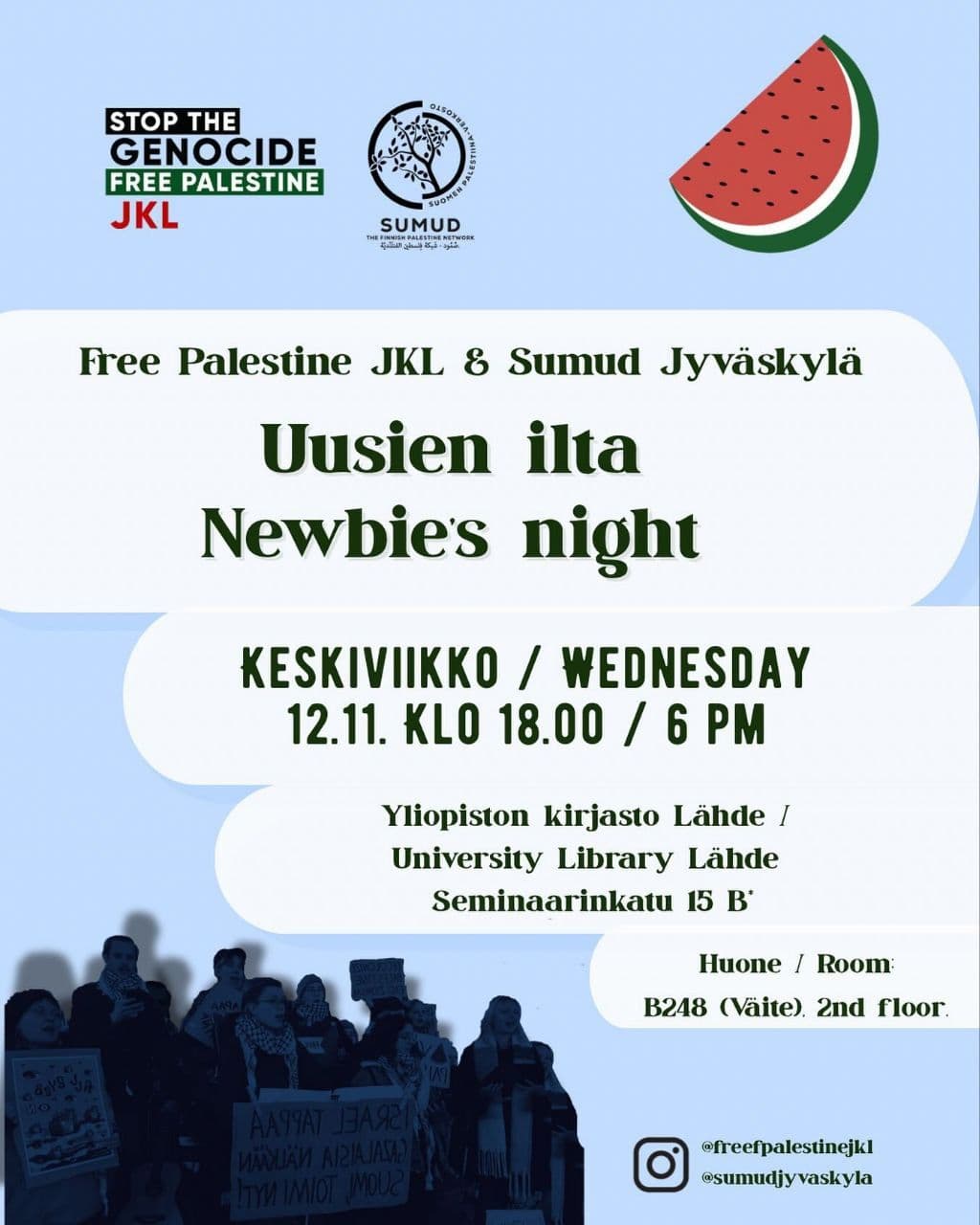 Free Palestine JKL & Sumud Jyväskylä