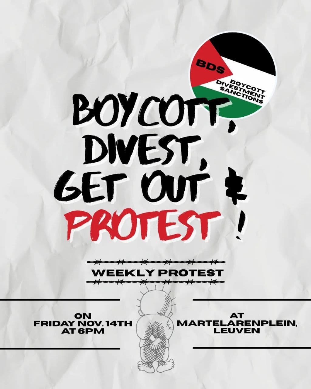 BOYCOTT,DIVEST,GET OUT# PROTEST !