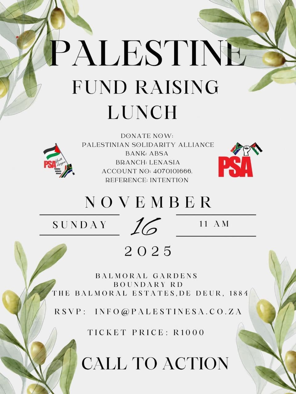 PALESTINE FUND RAISING LUNCH