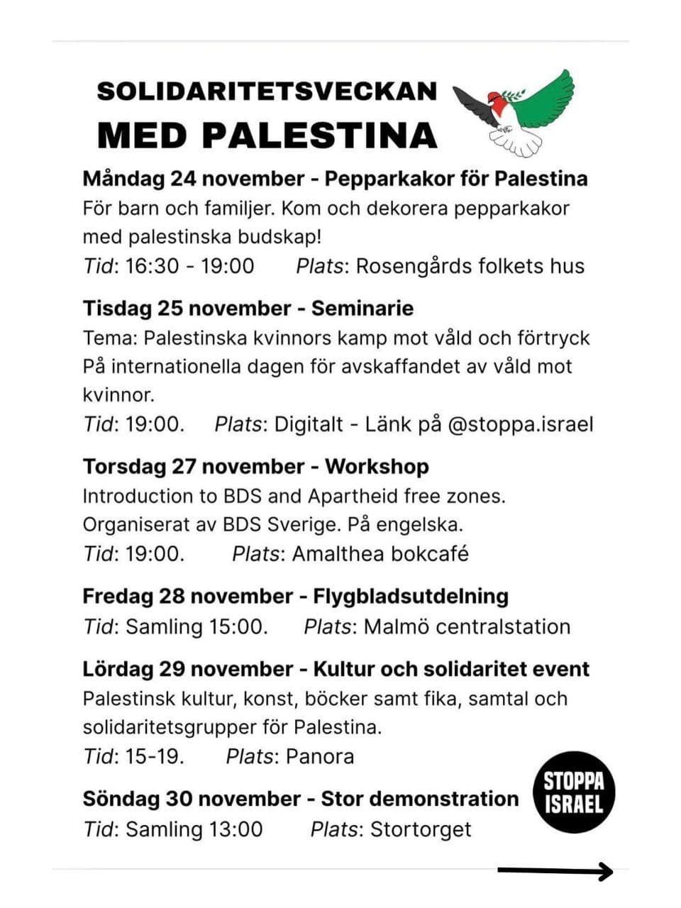 SOLIDARITETSVECKAN MED PALESTINA / Amalthea bokcafe