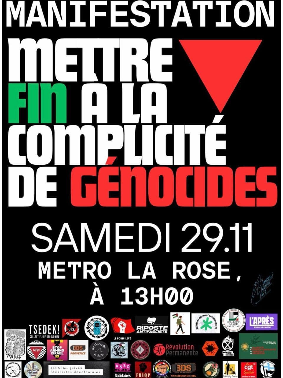 STOP À LA COMPLICITÉ DU GÉNOCIDE !