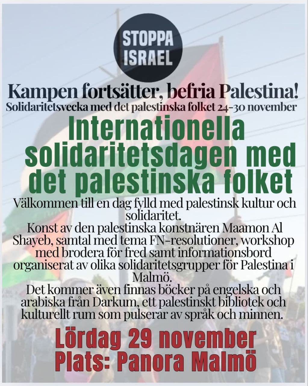 Internationella solidaritetsdagen med det palestinska folket