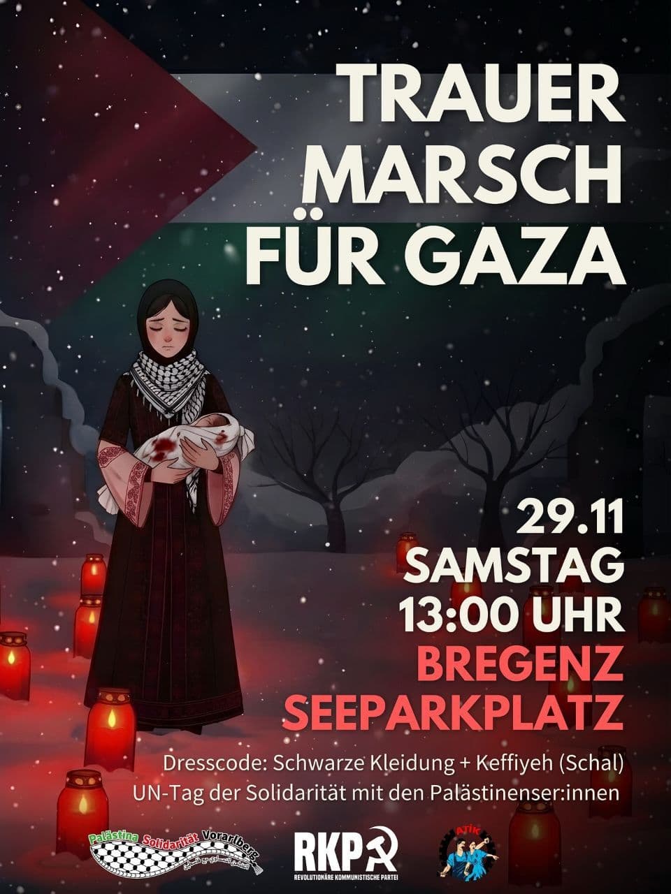 TRAUER MARSCH FÜR GAZA