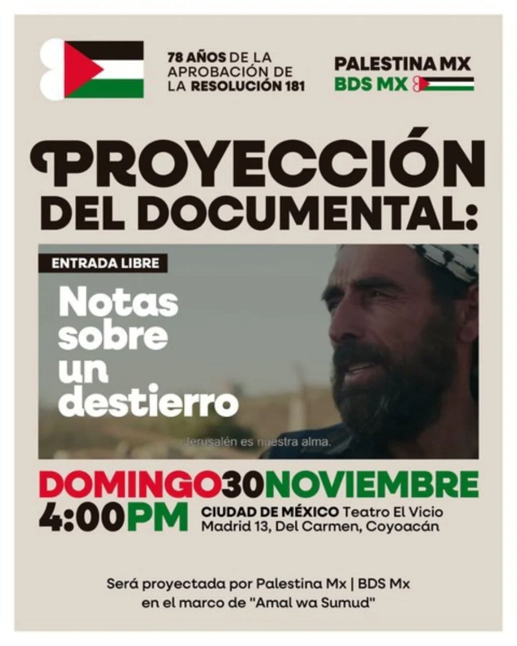 PROYECCIÓN DEL DOCUMENTAL: