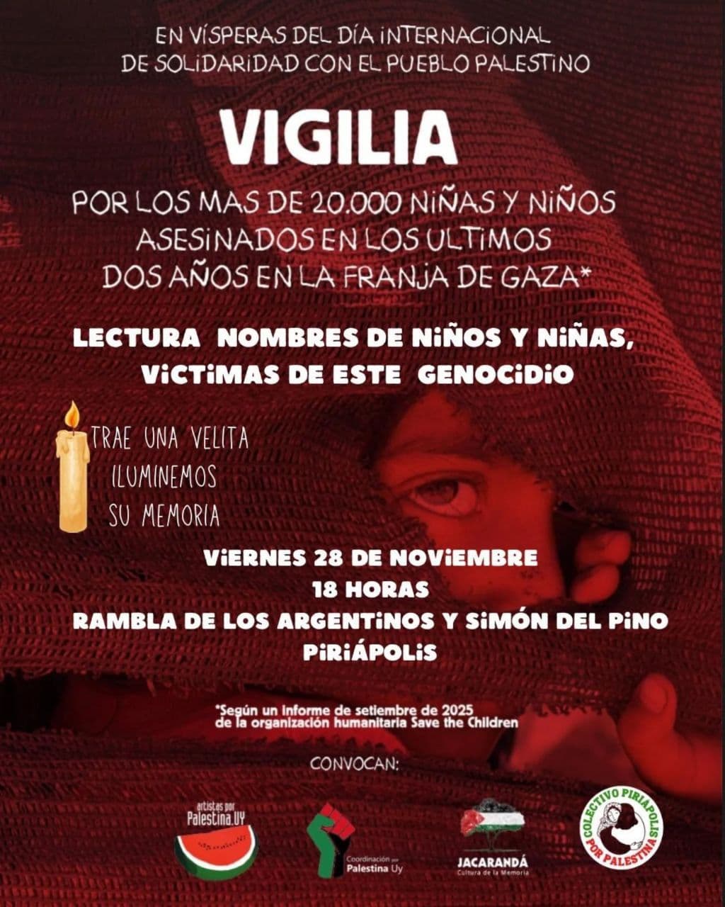 LECTURA NOMBRES DE NiÑOS Y NiÑAS, VICTiMAS DE ESTE GENOCiDiO